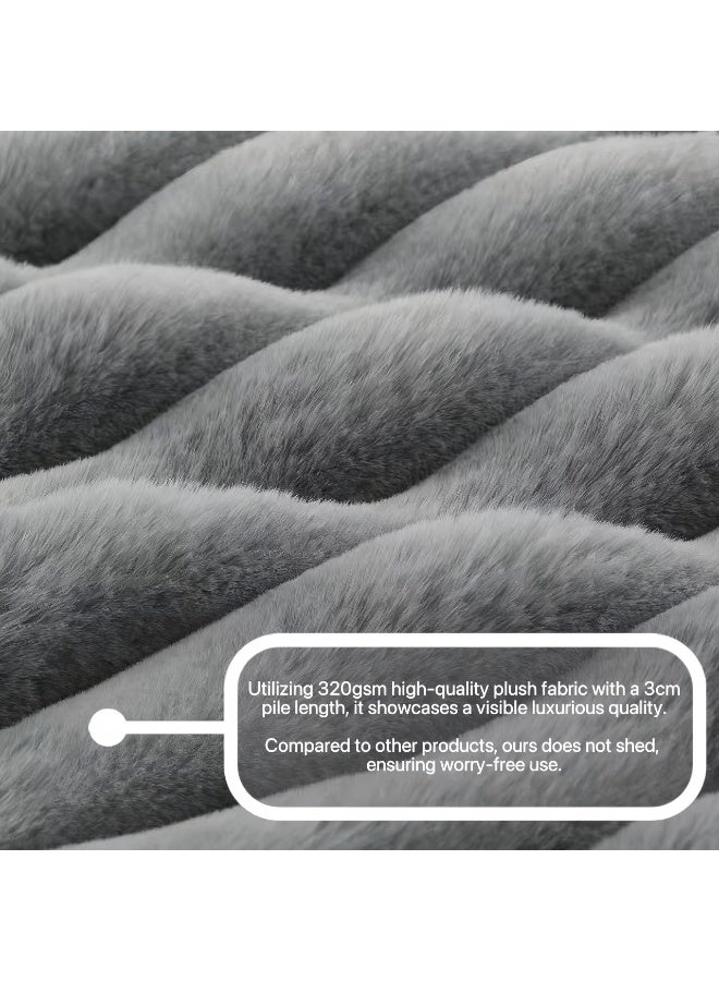 Pet Bed - Large Cat Bed Sofa - Washable Orthopedic Cat Beds and Couch with Removable Flannel Cover, Suitable for Maine Coons, Squre Pet Bed Fits up to 30kg,Grey,89cm - Image 3